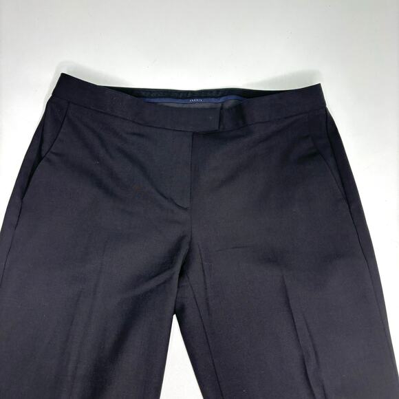 Theory Ibbey 2 Black Wool Blend Mid Rise Straight Leg Dress Pants 6 - Picture 11 of 11